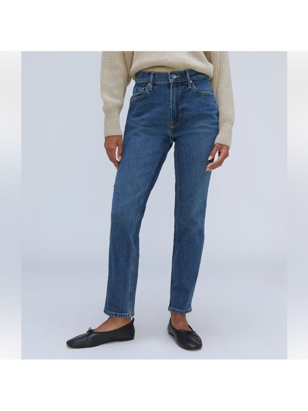 Everlane The Original Cheeky High Rise Straight Leg Jeans Brand New Sz 26 Crop